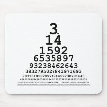 Carta del pi -- Regalos y camisetas de la matemáti Tapetes De Ratones