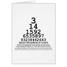 Carta del pi -- Regalos y camisetas de la matemáti Tarjetón