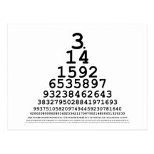 Carta del pi -- Regalos y camisetas de la matemáti Tarjeta Postal