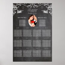 Carta moderna del asiento de la foto de la pizarra posters
