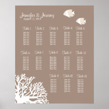 Carta tropical blanca y de marfil 16x20 del asient posters