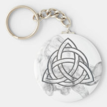 Cartabón de plata de Triquetra Llavero