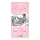 Cartão Chegada do Bebê Menina Cartões Com Fotos Personalizados
