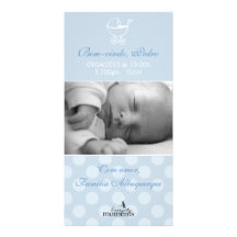 Cartão Chegada do Bebê Menino Cartões Com Foto