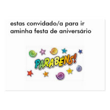 Cartão de aniversário modelo cartoes de visitas