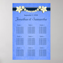 Cartas florales azules rústicas del asiento de la  impresiones