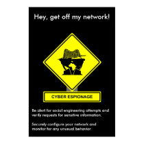 Cartel cibernético de la conciencia de la segurida posters