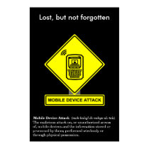 Cartel de la conciencia de la seguridad del ataque posters