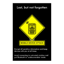 Cartel de la conciencia de la seguridad del ataque posters