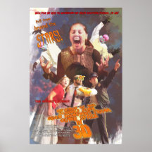 Cartel de película extranjero horrible de los mons impresiones