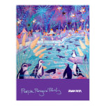 Cartel del arte: Partido púrpura del pingüino en e posters