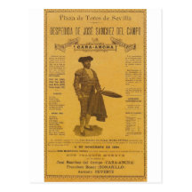 Cártel para la despedida del torero - Sevilla Tarjetas Postales