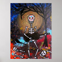 CARTELES DE DIA DE LOS MUERTOS GITARERO IMPRESIONES