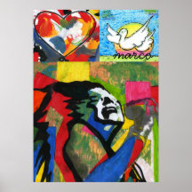 Carteles de la pintura de la estrella del rock de  impresiones