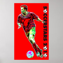 Carteles del fútbol del mundial - 2010 psicodélico posters