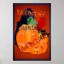 Carteles del truco o de la invitación impresiones