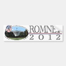 Casa Blanca 2012 de Romney Pegatina De Parachoque