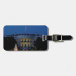 Casa Blanca del navidad en la etiqueta del equipaj Etiqueta De Equipaje