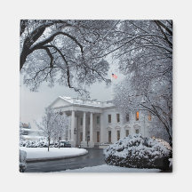 Casa Blanca del país de las maravillas del inviern Imán De Nevera