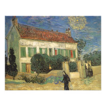 Casa Blanca en la noche de Vincent van Gogh Invitación Personalizada