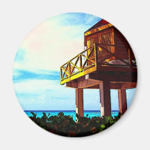 Casa de playa con vista al mar imanes  
