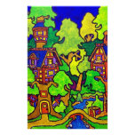 Casa del árbol de la magia de los niños papelería personalizada