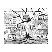 Casa del árbol lienzo envuelto para galerías