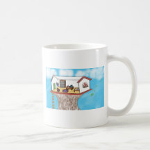 Casa del árbol mágica taza
