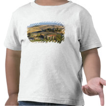 Casa del belvedere en la puesta del sol, d'Orcia d Camiseta