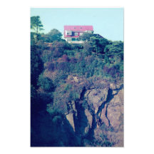 Casa en un acantilado, Tenby, País de Gales, Reino Impresión Fotográfica