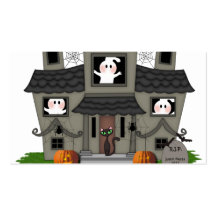 Casa encantada de Halloween Plantillas De Tarjeta De Negocio