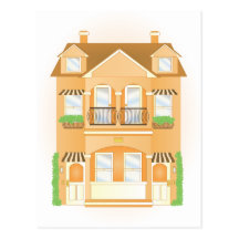 Casa urbana tarjetas postales