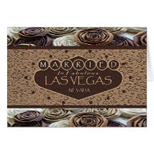 CASADO en la tarjeta fabulosa de Las Vegas