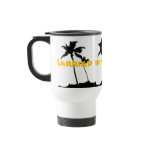 Casado en las palmeras de Hawaii tazas