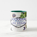 CASADO en Las Vegas con la taza del tono de las ta
