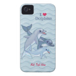 Casamata de la familia del delfín Case-Mate iPhone 4 coberturas