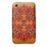 Casamata decorativa del iPhone 3 del monograma de  iPhone 3 Fundas