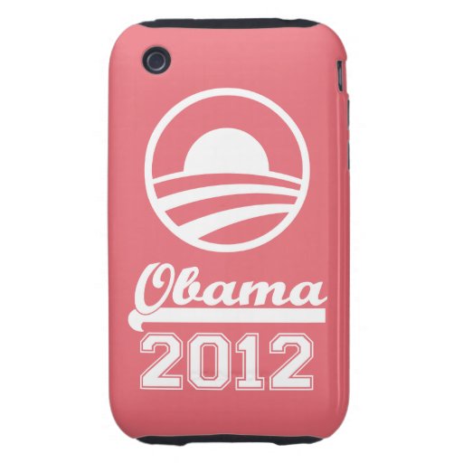 Casamata dura 2012 del iPhone 3 de OBAMA (rosa) iPhone 3 Tough Carcasas