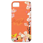 Casamata floral del iPhone 5 del pájaro y de la fl iPhone 5 Coberturas