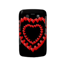 Casamata intrépida de Blackberry de los corazones  Case-Mate Blackberry Protectores