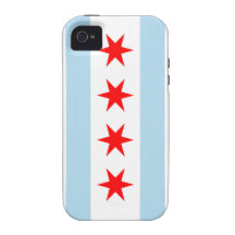 Casamata Iphone duro 4 de la bandera de Chicago iPhone 4 Carcasas