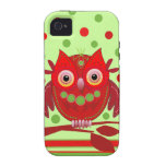 Casamata linda del iPhone 4 del búho del dibujo an iPhone 4 Carcasas