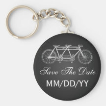 Casando reserva el negro en tándem de la bici de l llavero personalizado