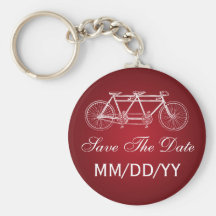 Casando reserva el rojo en tándem de la bici de la llaveros personalizados