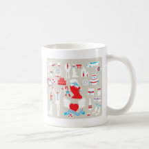 Casar la crema nupcial del rojo de los elementos d tazas de café
