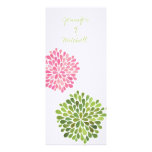 Casar la flor rosada y verde florece invitación