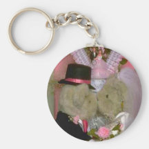 Casar osos bajo corazón llavero personalizado