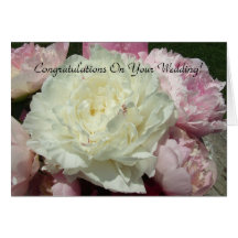 Casar Peonies rosados/la tarjeta de felicitación r