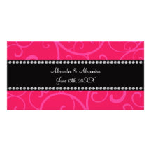 Casar remolinos del rosa de los favores tarjetas personales