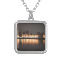 Casas de Londres del parlamento y de Big Ben Collares Personalizados